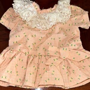 *VINTAGE* 1985 Cabbage Patch Kids  Peach Dress with Yellow Flowers